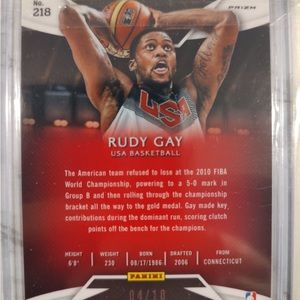 Rudy Gay - Select Gold Prizm 04/10